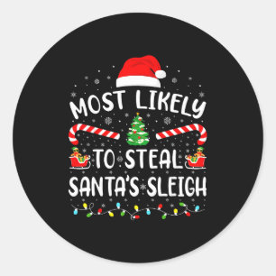 Sticker Rond Plus susceptible de voler le traîneau du Père Noël