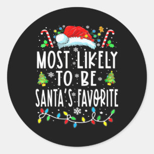 Sticker Rond Plus susceptible d'être le favori du Père Noël pou