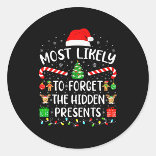 Sticker Rond Plus susceptible d'oublier les cadeaux cachés corr