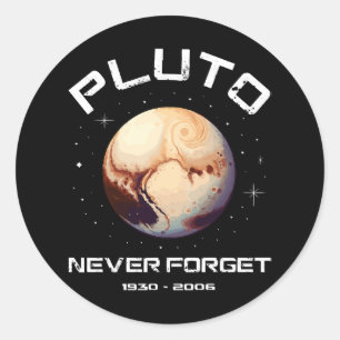 Sticker Rond Pluto n'oublie jamais