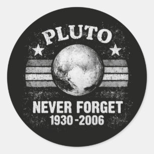 Sticker Rond Pluton N'oublie Jamais