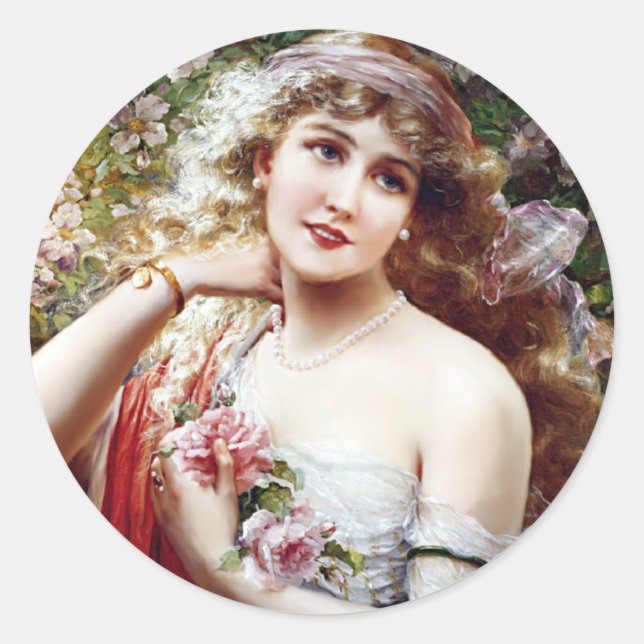 Sticker Rond Plutôt comme un Rose (Devant)