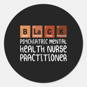 Sticker Rond Pmhnp Psychiatric Mental Health Nurseur Praticien