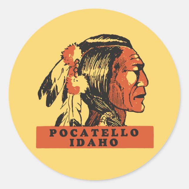 Sticker Rond Pocatello Idaho (Devant)