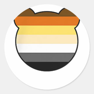 Sticker Rond Poche face de l'ours - Ours gai