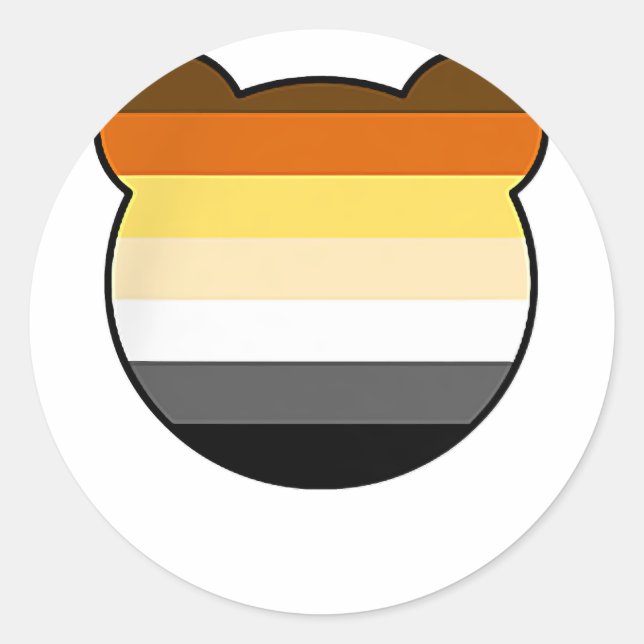 Sticker Rond Poche face de l'ours - Ours gai (Devant)