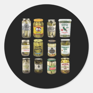 Sticker Rond Pochettes en conserve Pickle Pickle
