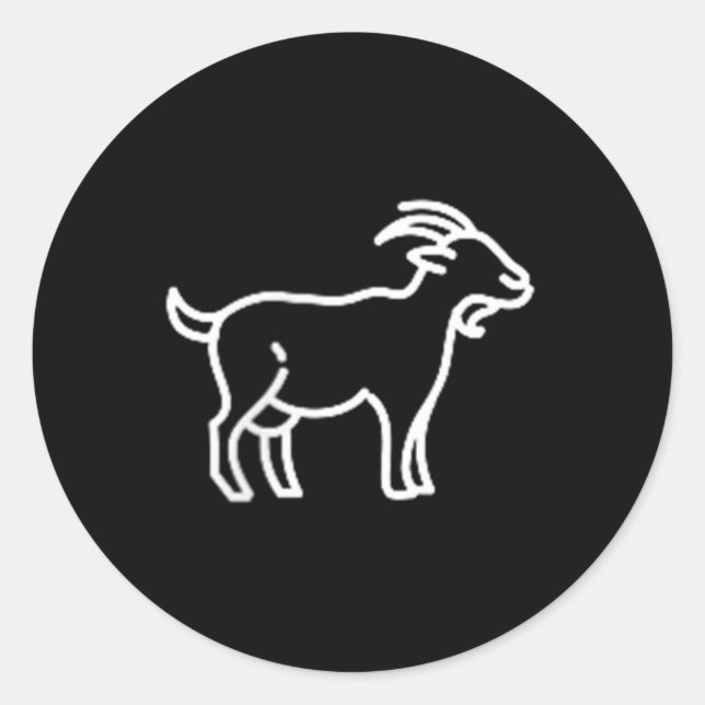 Sticker Rond Pocket Patch Badge Apparel Co. Chèvre Animal Mauva (Devant)