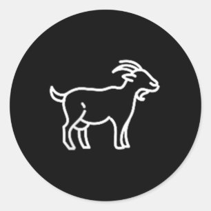 Sticker Rond Pocket Patch Badge Apparel Co. Chèvre Animal Mauva