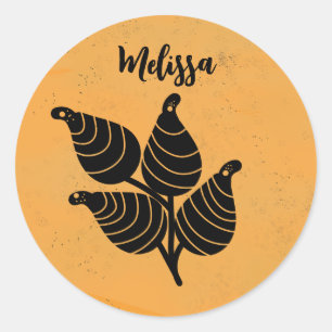 Sticker Rond Pod à graines botaniques