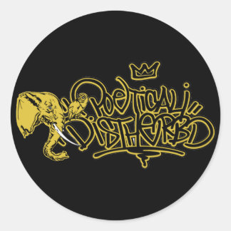Sticker Rond poedis_jaune