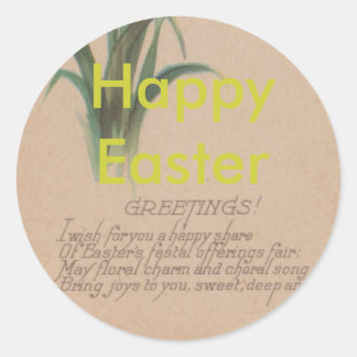 Sticker Rond Poème de Pâques 1939