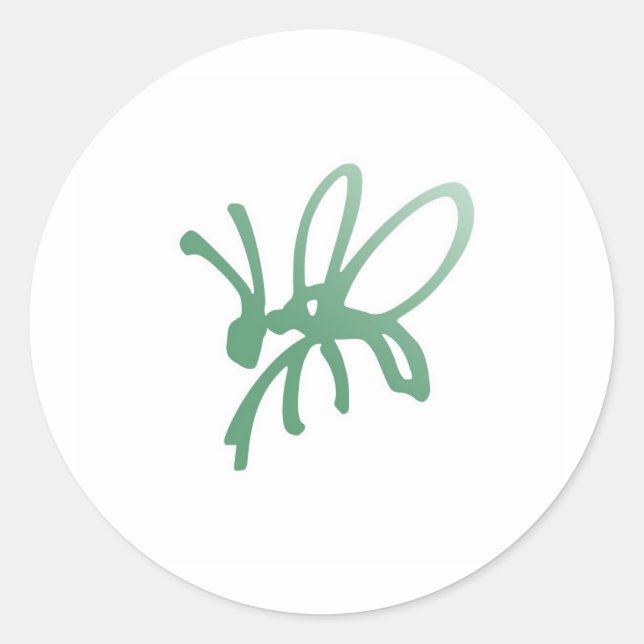 Sticker Rond Poetica Bug Green (Devant)