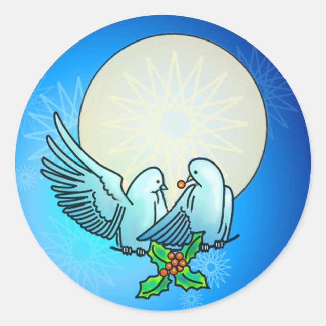 Sticker Rond POIDS & HOLLY par SHARON SHARPE (Devant)