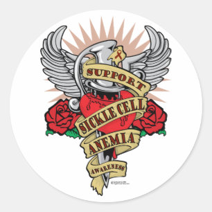 Sticker Rond Poignard de drépanocytose