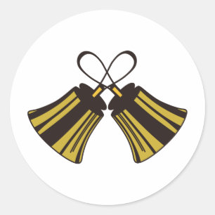 Sticker Rond Poignées croisées