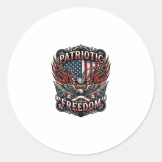 Sticker Rond Poignées de vélo Liberté Patriotique Route Liberté