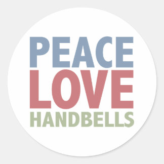 Sticker Rond Poignées Peace Love