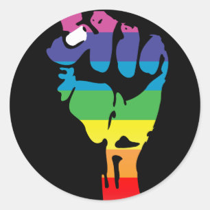 Sticker Rond poing arc-en-ciel.