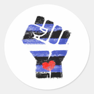 STICKER ROND POING DE RÉSISTANCE EN CUIR