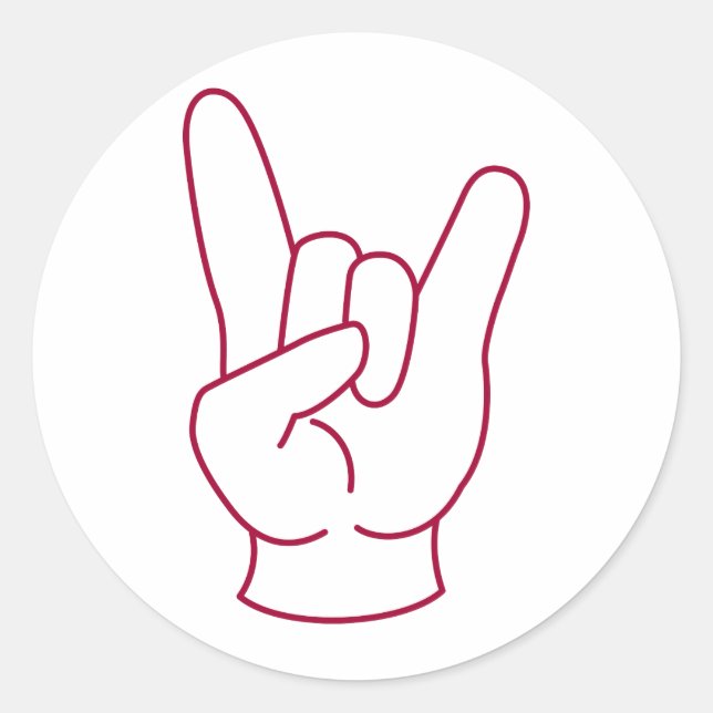 Sticker Rond Poing rock (Devant)