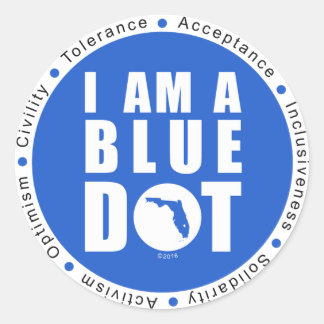 Sticker Rond Point bleu Floride