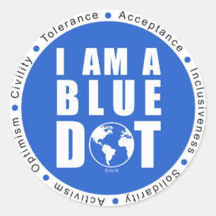 Sticker Rond Point bleu global