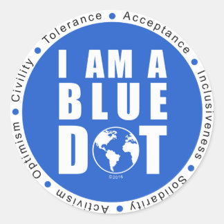 Sticker Rond Point bleu global