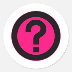 Sticker Rond Point de question Poser la ponctuation du symbole