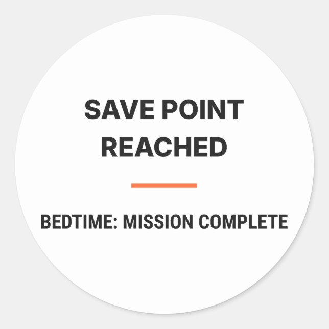 Sticker Rond Point de sauvegarde atteint Mission de coucher ter (Devant)