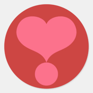 Sticker Rond Point d'exclamation en forme de coeur
