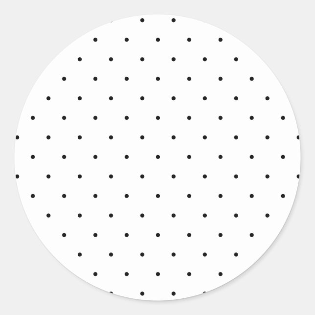 Sticker Rond Point Polka Noir Et Blanc (Devant)