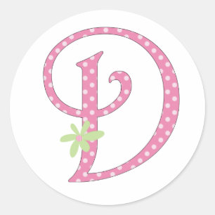 Sticker Rond Point Polka Rose ・ D