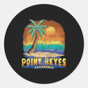 Sticker Rond Point Reyes California Vintage Souvenir désorganis