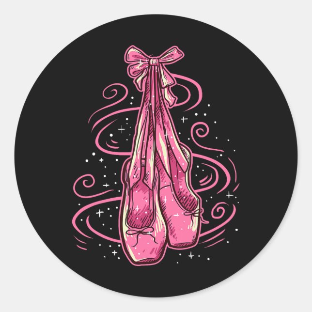 Sticker Rond Pointe Chaussures Orteil Danse Ballerina Ballet Ch (Devant)
