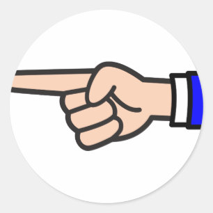 Sticker Rond Pointe du doigt