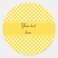 Pointe Polka blanche et jaune