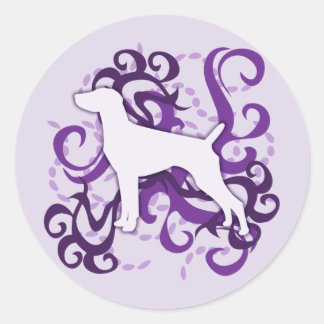 Sticker Rond Pointeur brun brun allemand