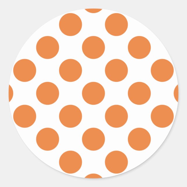 Sticker Rond Points blancs et orange (Devant)