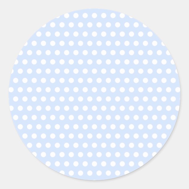 Sticker Rond Points blancs sur du bleu bébé (Devant)