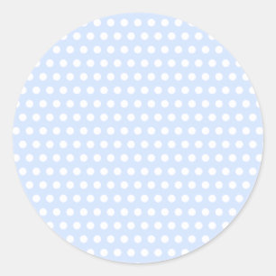 Sticker Rond Points blancs sur du bleu bébé