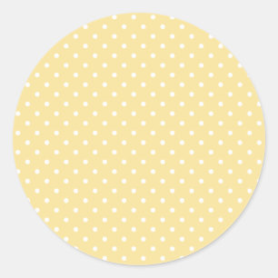 Sticker Rond Points classiques blanc canari - Jaune