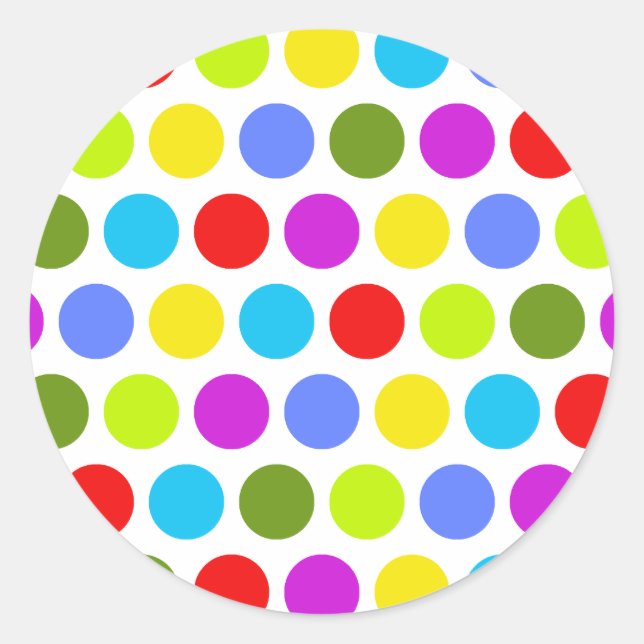 Sticker Rond Points Colorés (Devant)