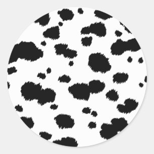 Sticker Rond Points Dalmatiens Points Motifs Chien Dalmation Po