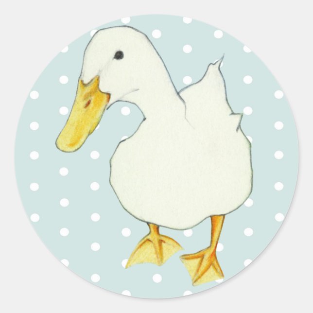 Sticker rond points de baiser de canard (Devant)