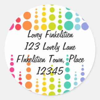 Sticker Rond Points de bulle arc-en-ciel
