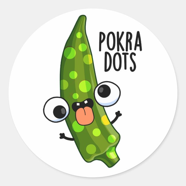 Sticker Rond Points de Pokra Okra Drôle de Blague  (Devant)