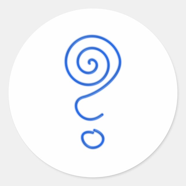 Sticker Rond Points d'interrogation en spirale (Devant)