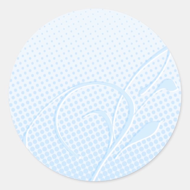 Sticker Rond Points fleuris et bleus (Devant)