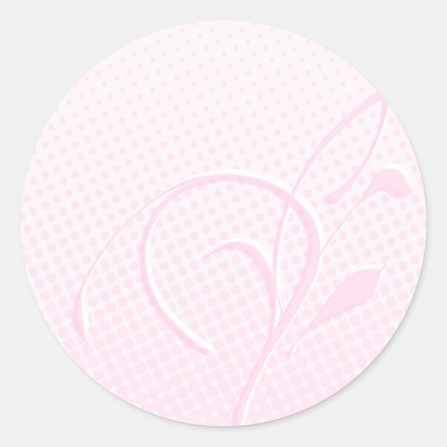 Sticker Rond Points fleuris et roses (Devant)